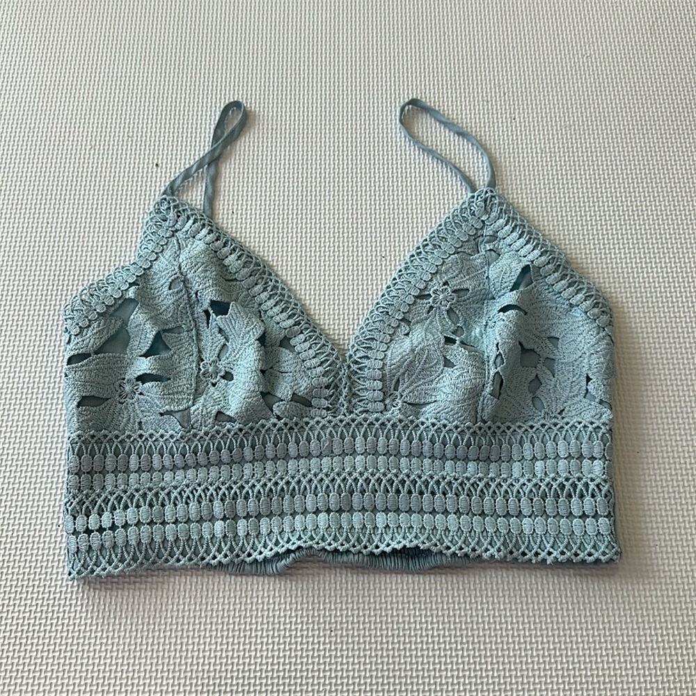 Love tree Laced Crop Top Bralette Textured
